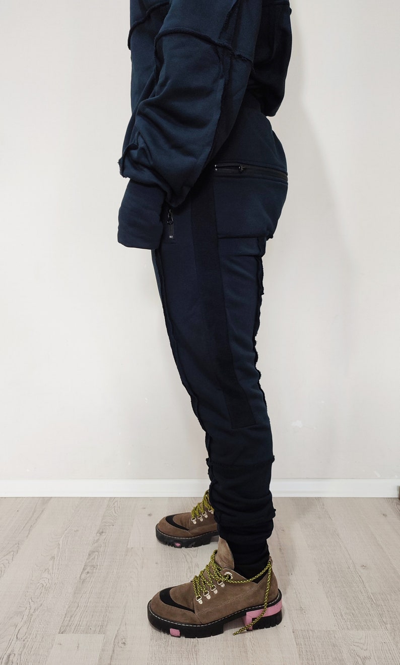 Men's Ribbing Detail Jogging Suit and Hoodie SET / Oversized Fit -BB285
