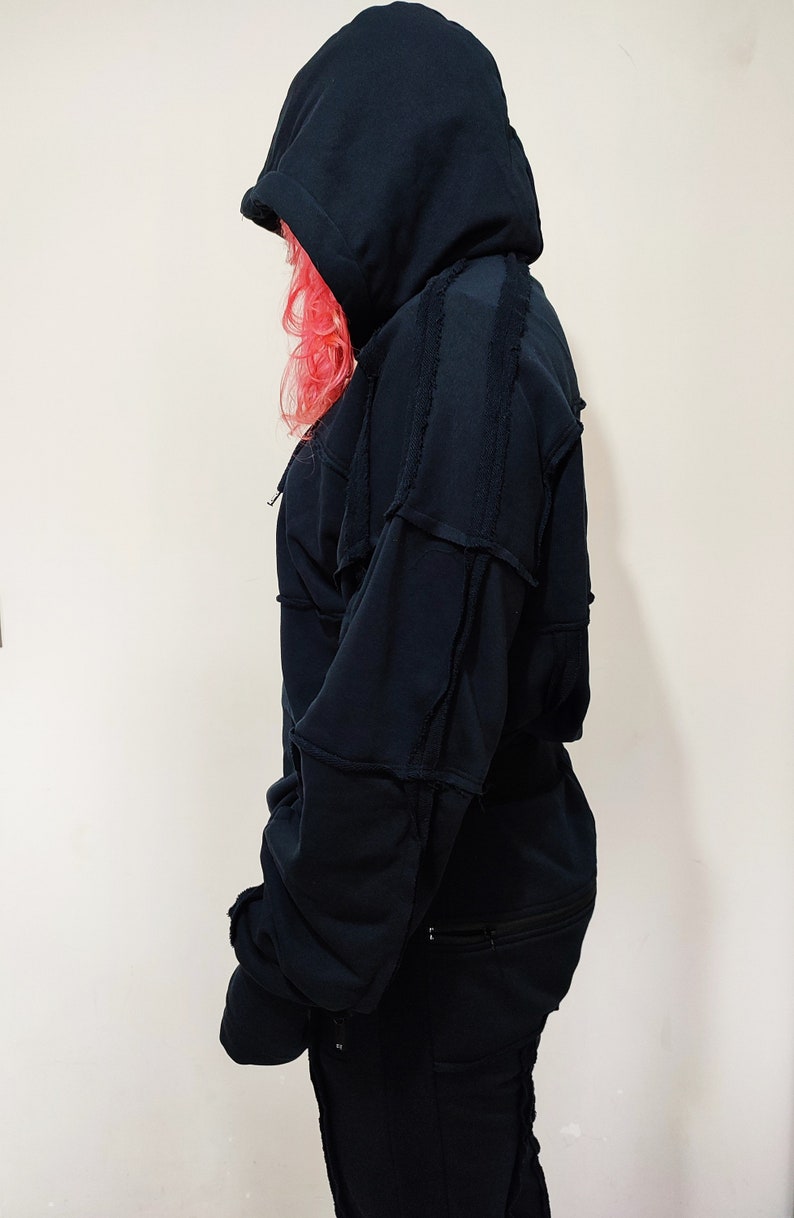 Men's Ribbing Detail Jogging Suit and Hoodie SET / Oversized Fit -BB285