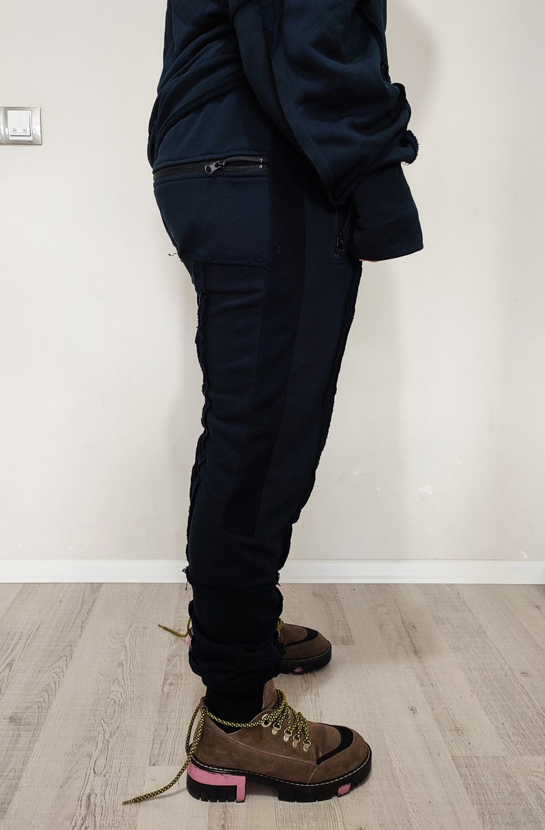 Men's Ribbing Detail Jogging Suit and Hoodie SET / Oversized Fit -BB285
