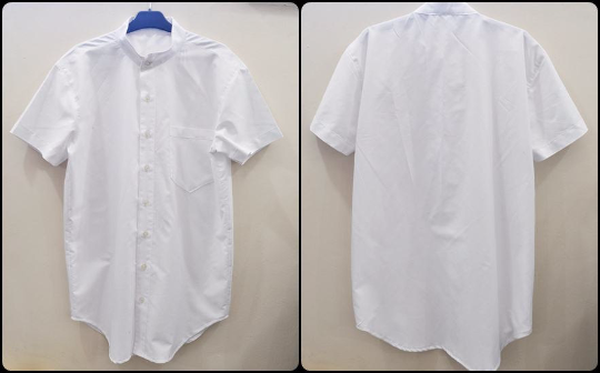 Men's Overlong Oxford Cotton Short Sleeve KW Style Shirt - Ofelya Boutique
