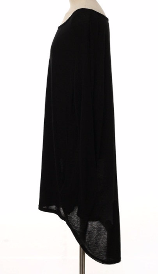 Oversized Viscose Cotton Nude Dip-Back Top Long Sleeve T-Shirt for women - Ofelya Boutique
