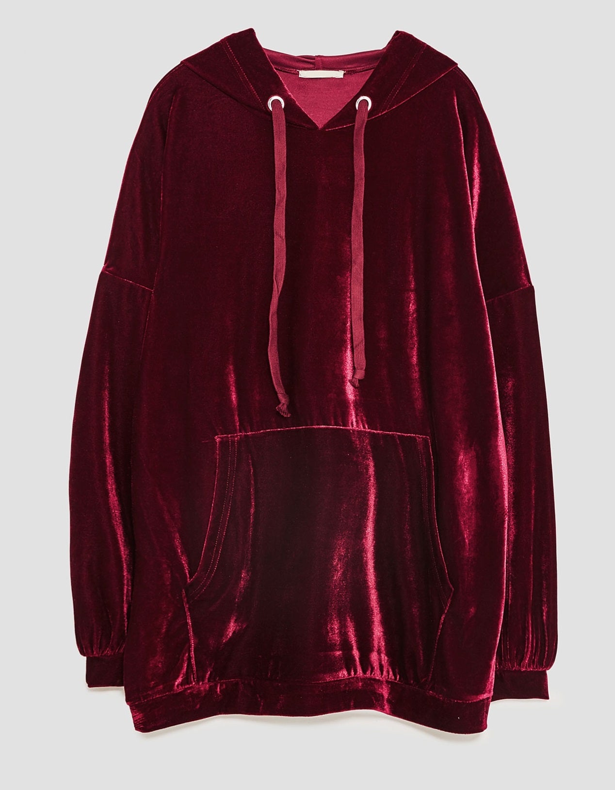 Unisex Oversized Burgundy Velvet Hoodie / Pullover Premium Quality - Ofelya Boutique