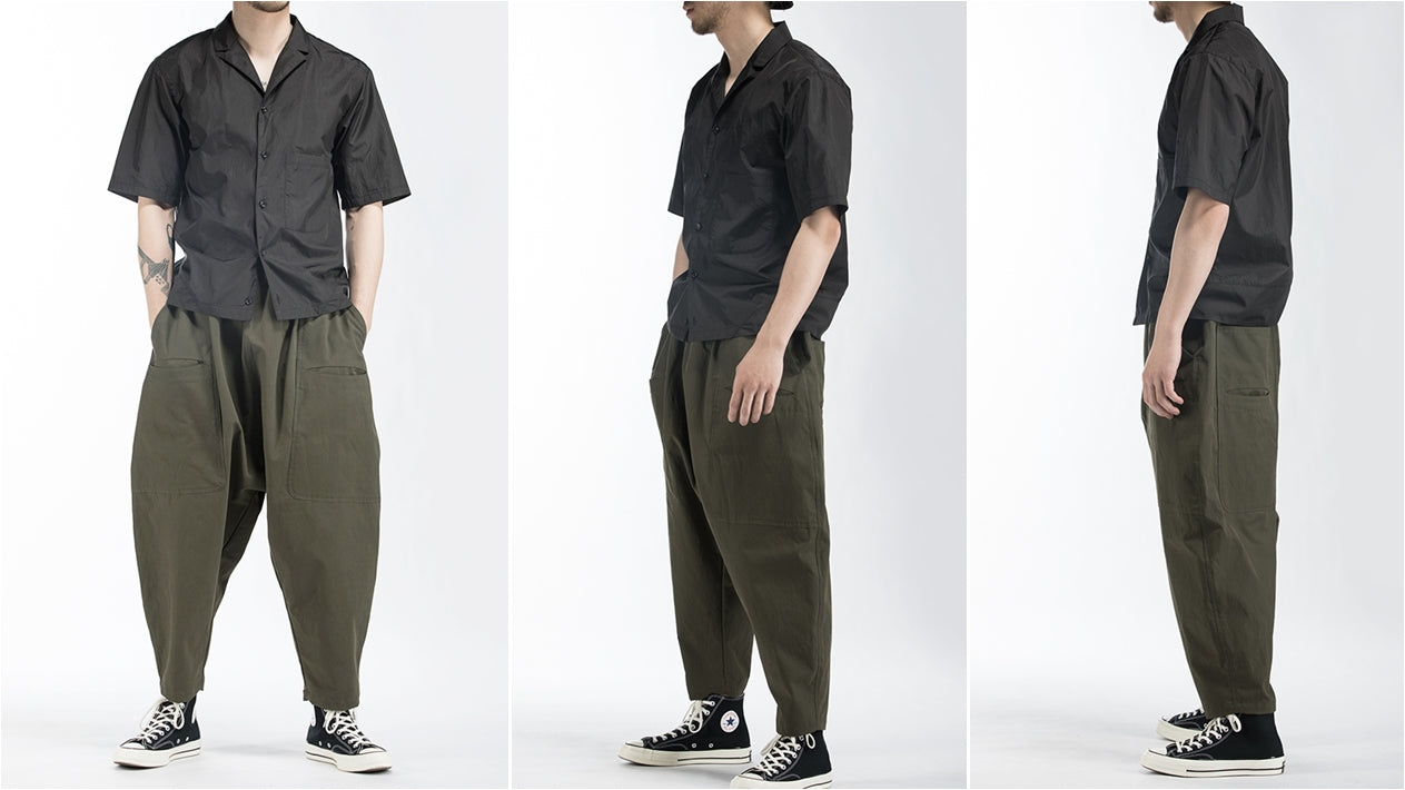 Men's Sarouel Wide Leg Trousers Japanese - Ofelya Boutique
