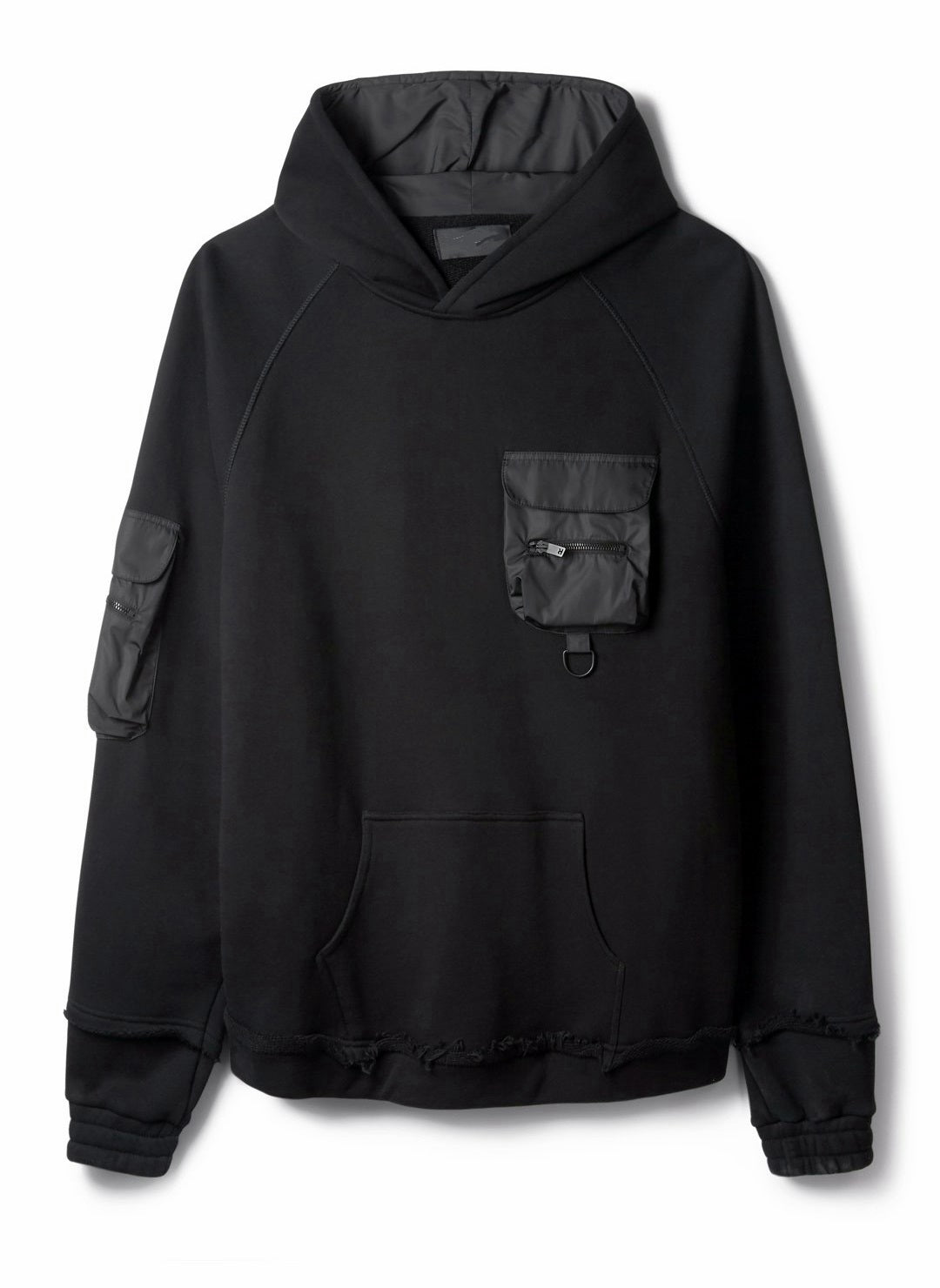 Men Techwear Military Oversized Hoodie with Tactical Sleeve