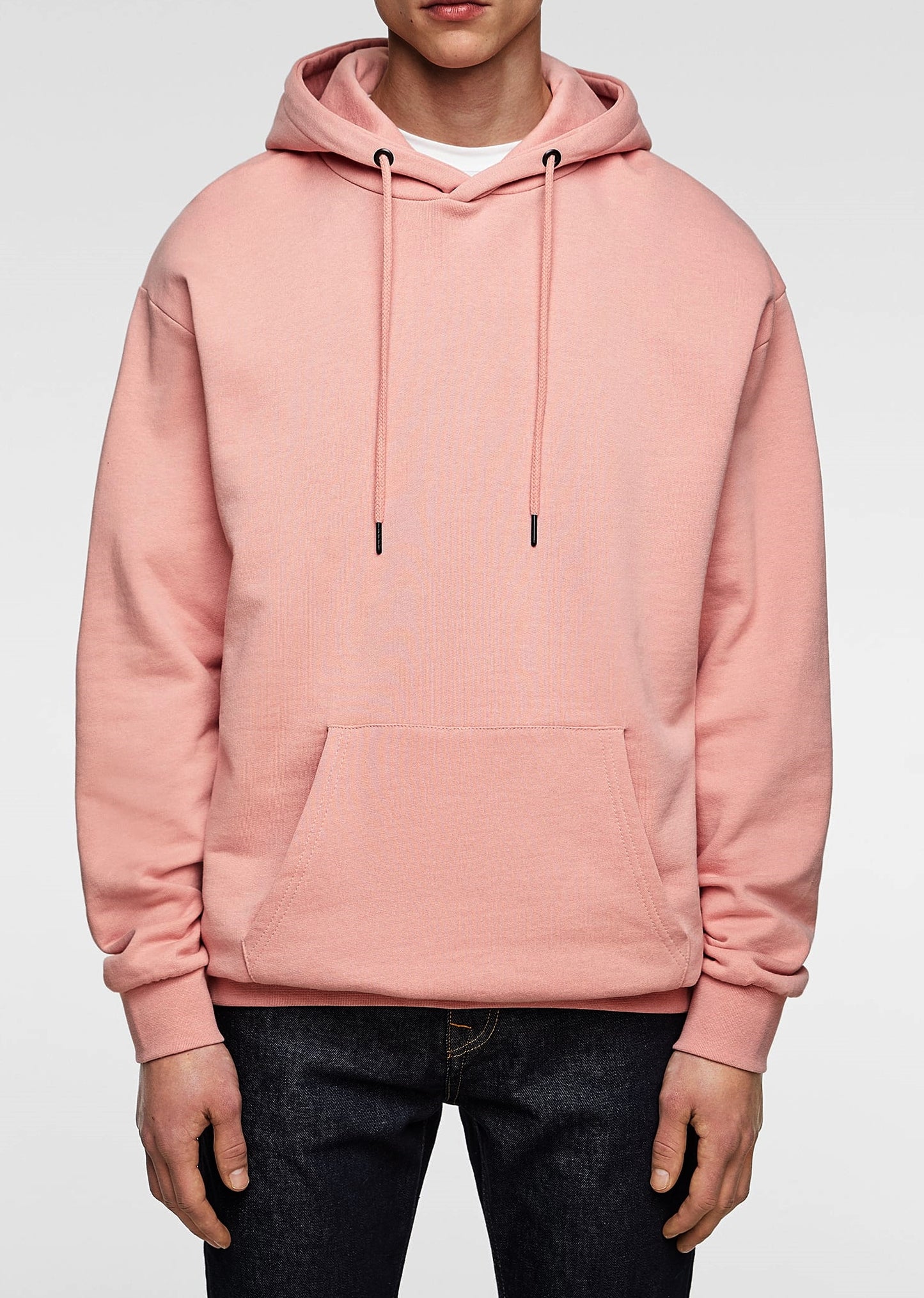 Neon Yellow Streetwear Men Long Sleeve Patch Outpocket Hoodie / Gym Oversized