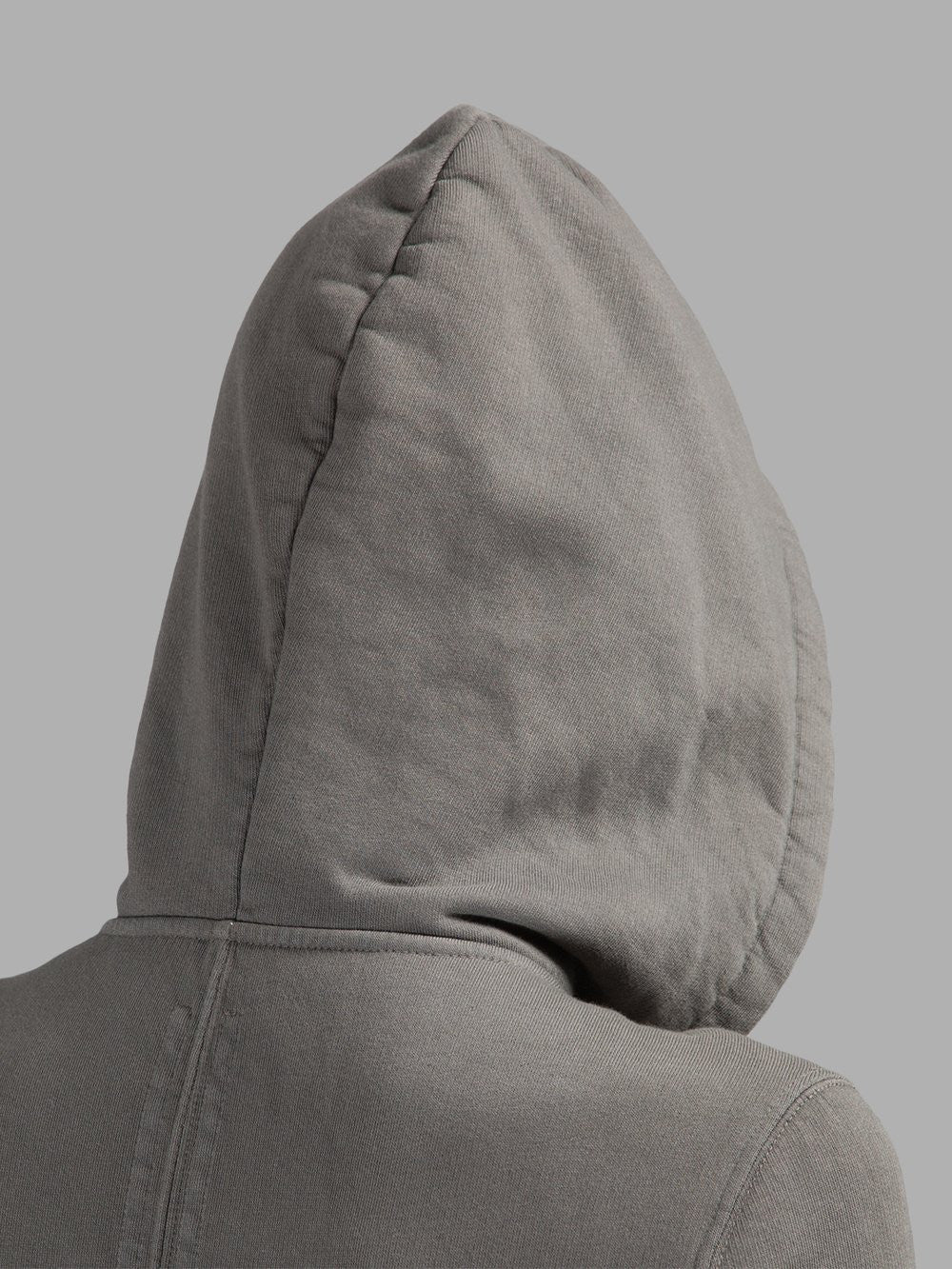 Grey Long Hoodie /Zip Closure  /Two Side Pockets /  Asymmetric Raw Cut Sleeve Seam - Ofelya Boutique