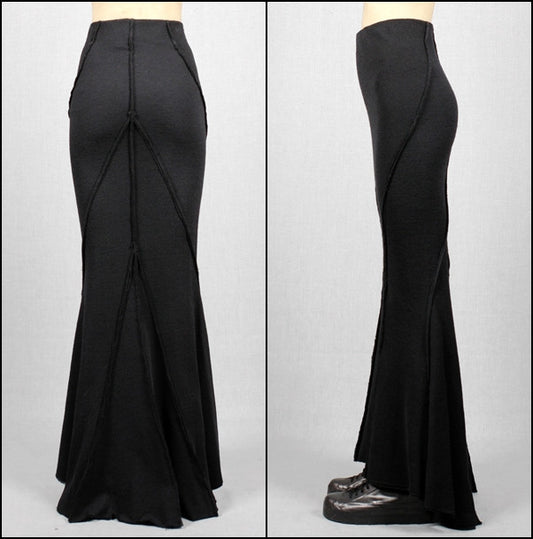 Wool Fishtail Skirt High-Waisted Japanese Long Skirt - Ofelya Boutique