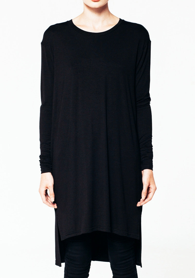 Women Overlong Drop Back Under T-shirt with Centre Back Seam - Ofelya Boutique