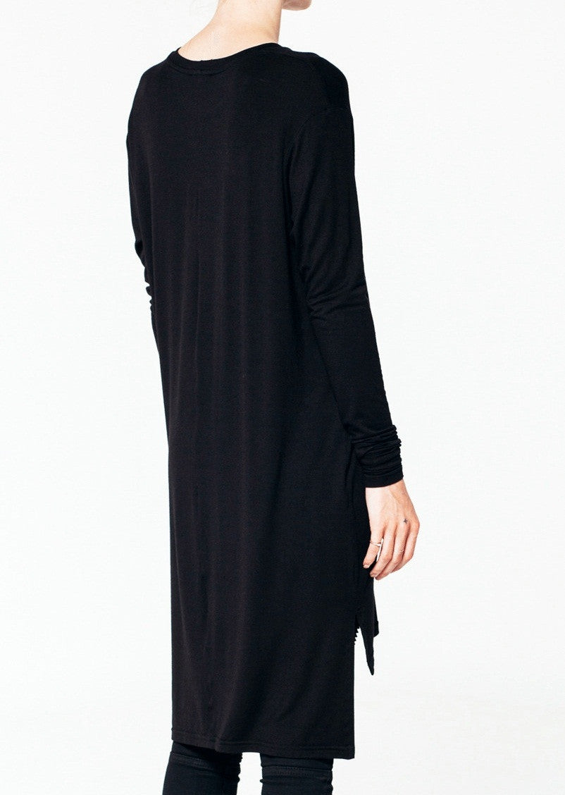 Women Overlong Drop Back Under T-shirt with Centre Back Seam - Ofelya Boutique