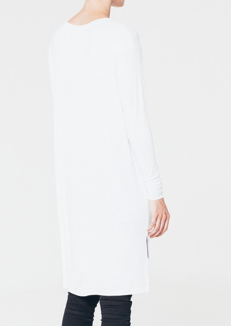 Women Overlong Drop Back Under T-shirt with Centre Back Seam - Ofelya Boutique