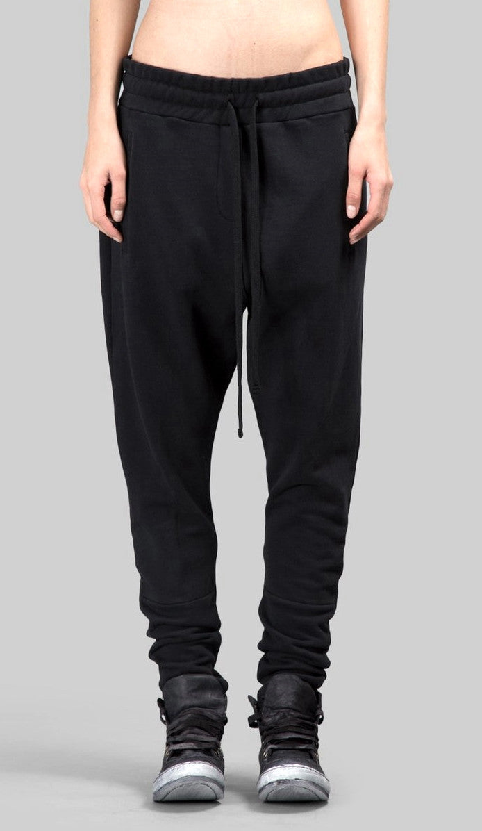 WOMEN’S BLACK TROUSERS Loose Casual Low Crotch Harem Pants - Ofelya Boutique