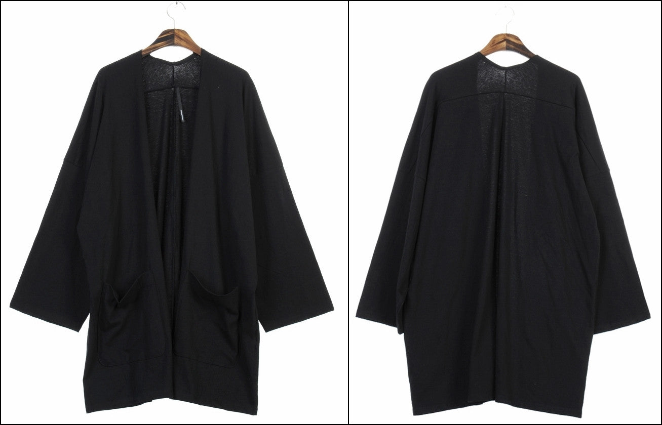 Japanese Oversized 3/4 Sleeve Samurai Long Cotton Jersey Cardigan Kimono jacket - Ofelya Boutique
