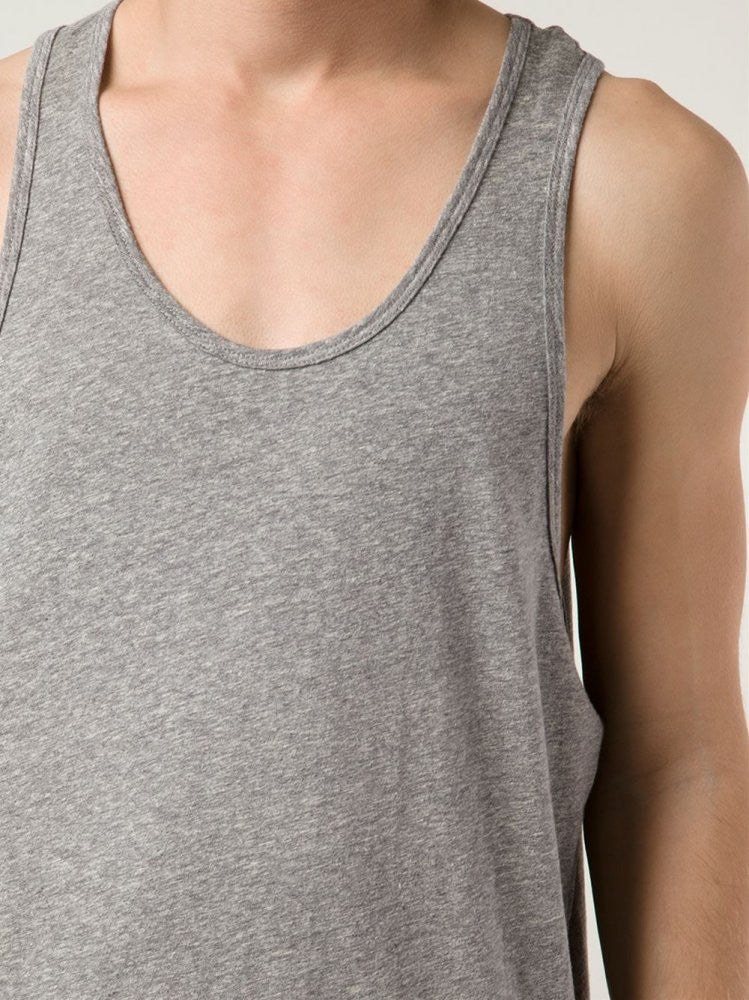 Essential Tank Extended Silky Long Tank Top Back Long Viscose Cotton-BB426 - Ofelya Boutique