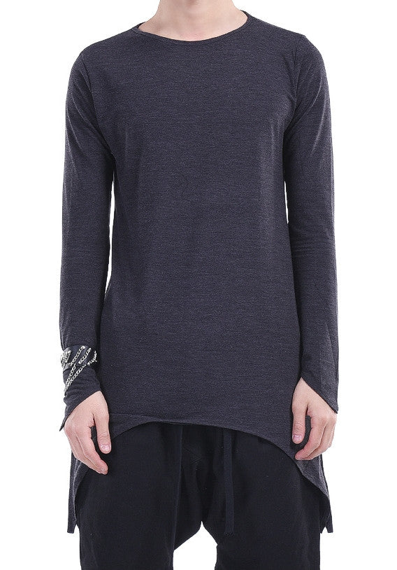 Men’s Round Neck T-Shirt Long Sleeves Viscose Cotton T-shirt - Ofelya Boutique