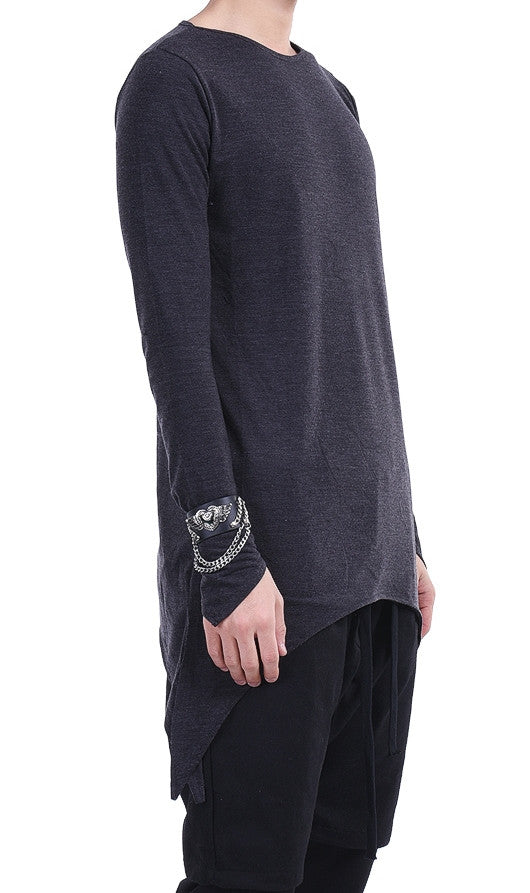 Men’s Round Neck T-Shirt Long Sleeves Viscose Cotton T-shirt - Ofelya Boutique