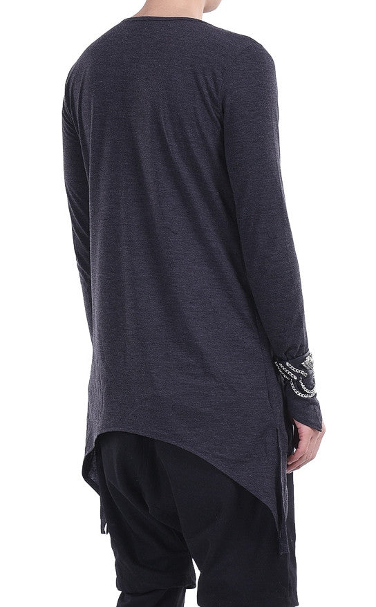 Men’s Round Neck T-Shirt Long Sleeves Viscose Cotton T-shirt - Ofelya Boutique