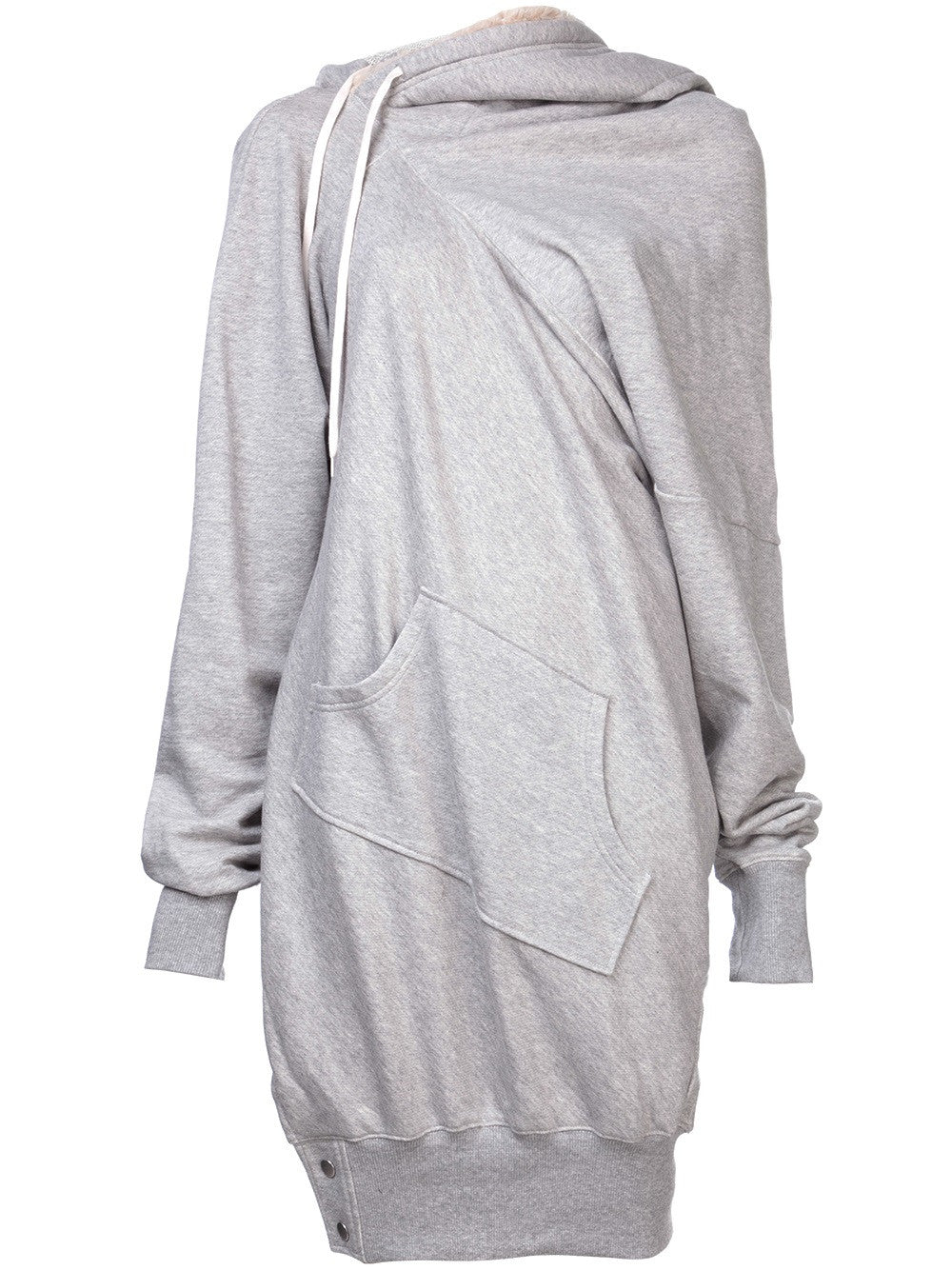 Oversized Asymmetrical Sweatshirt Dress //Extravagant Hooded - Ofelya Boutique