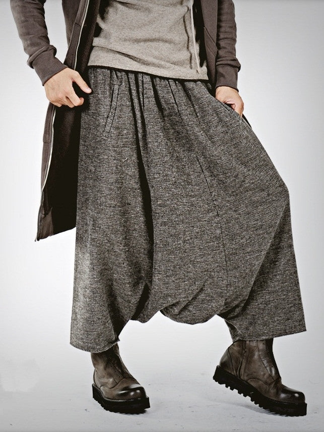 Sarrouel Japanese Wide Leg Stretch Cotton Trouser Yoga Pant / Unisex - Ofelya Boutique