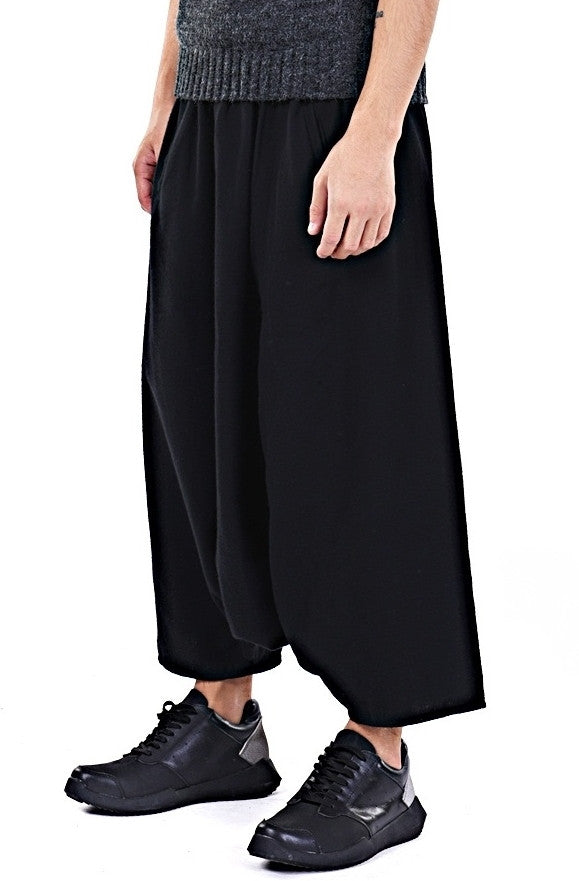 Sarrouel Japanese Wide Leg Stretch Cotton Trouser Yoga Pant / Unisex - Ofelya Boutique