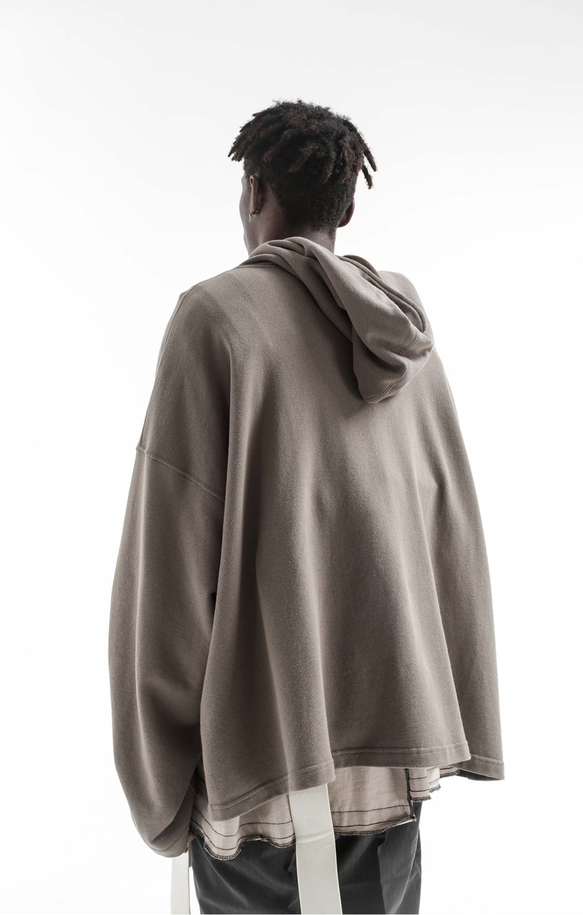 Men's Military Relaxed Winter Oversized Pullover Hoodie / Stich Lines on the Side Ways Sleeves / Back to School - Ofelya Boutique