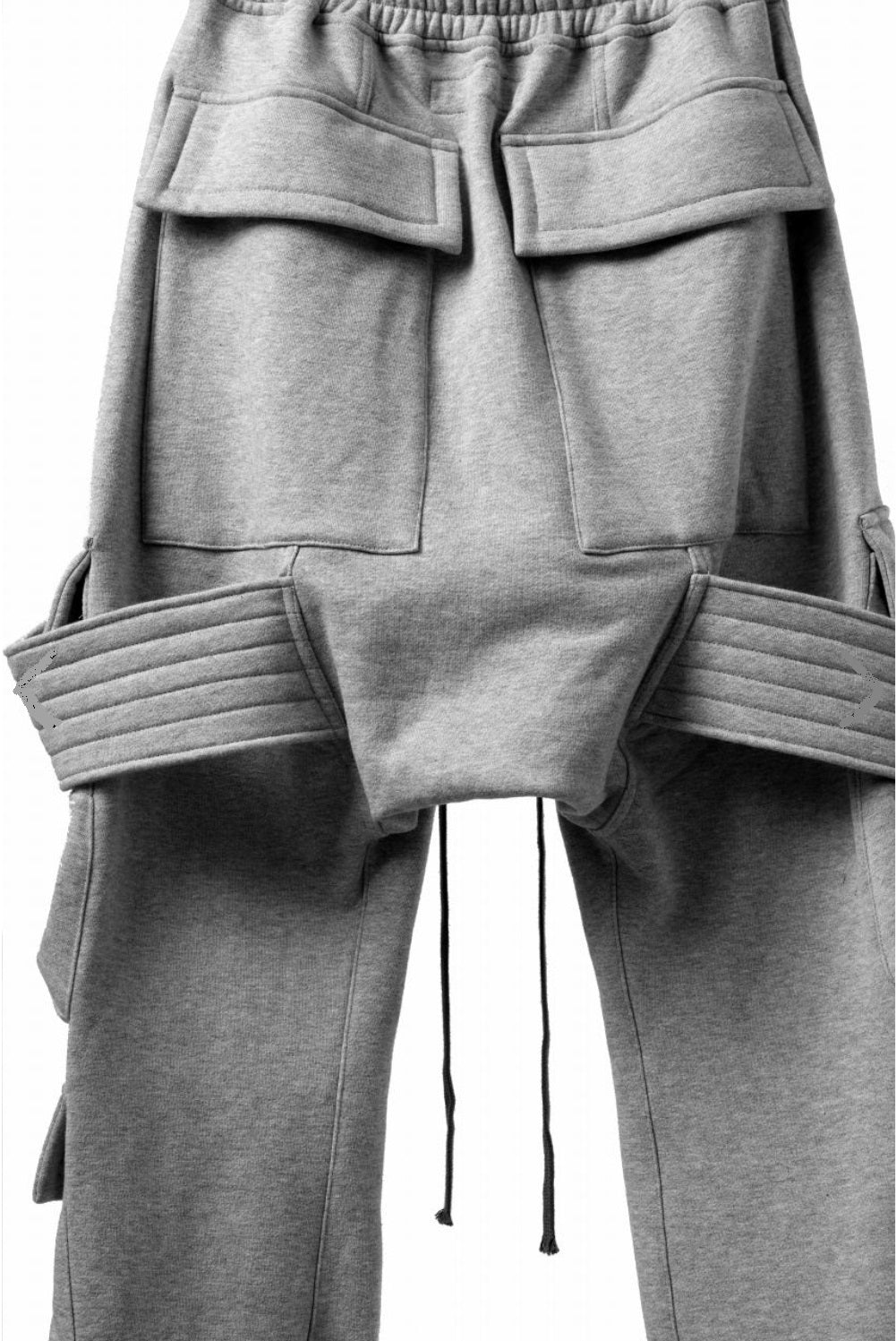 AW Men Relaxed Belted Flap Zip Sarrouel Drop-Crotch Trousers-Cargo Pant