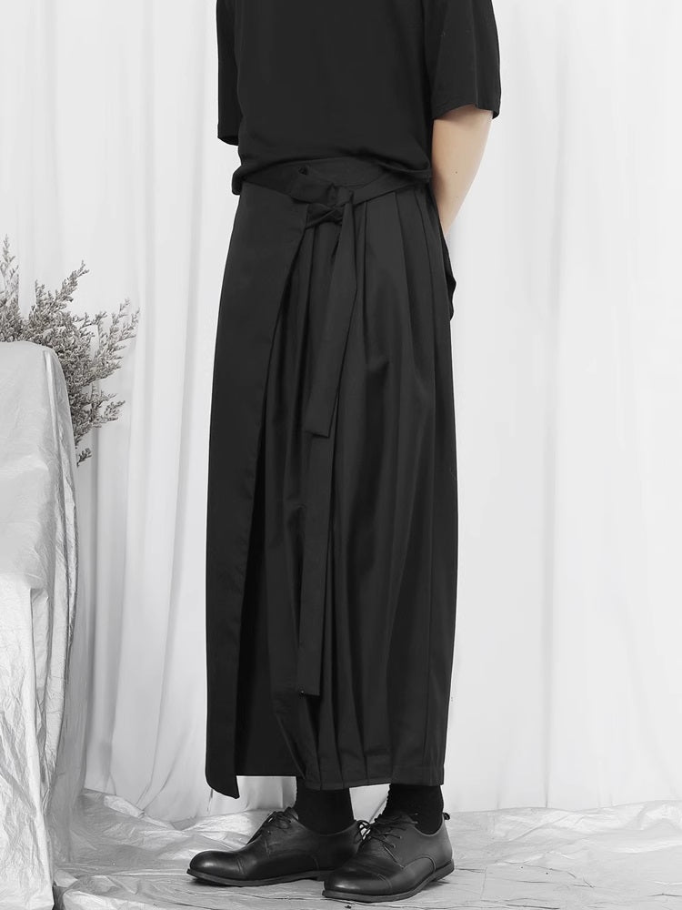 XS - 8XL Wrap Kilt Skirt Pant,Pleated A-line irregular Skirt,Relaxed- BB868