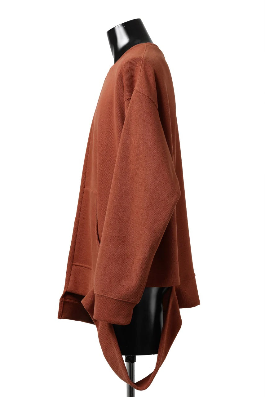 ASYMMETRY LOOP HEM TOP / Oversized Fit Vertically Falling JERSEY