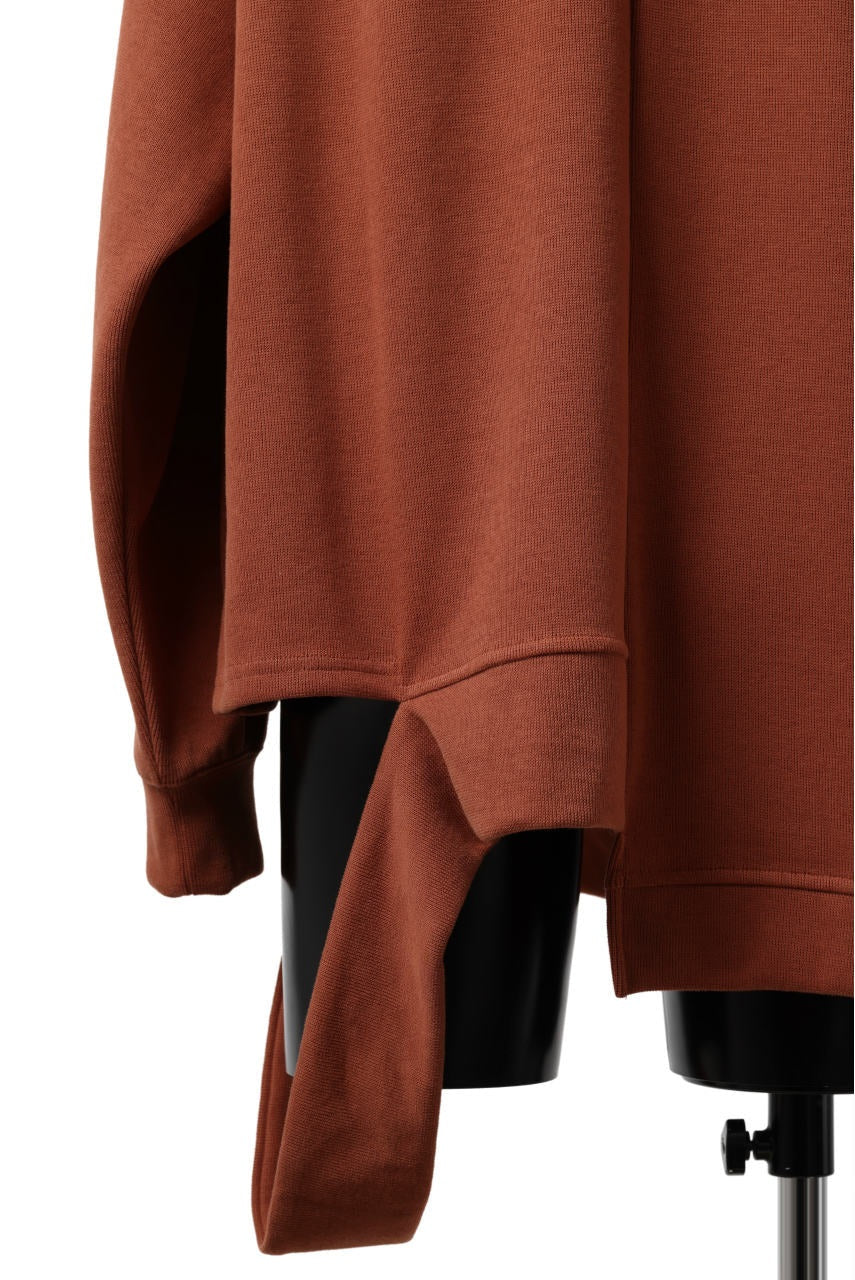 ASYMMETRY LOOP HEM TOP / Oversized Fit Vertically Falling JERSEY