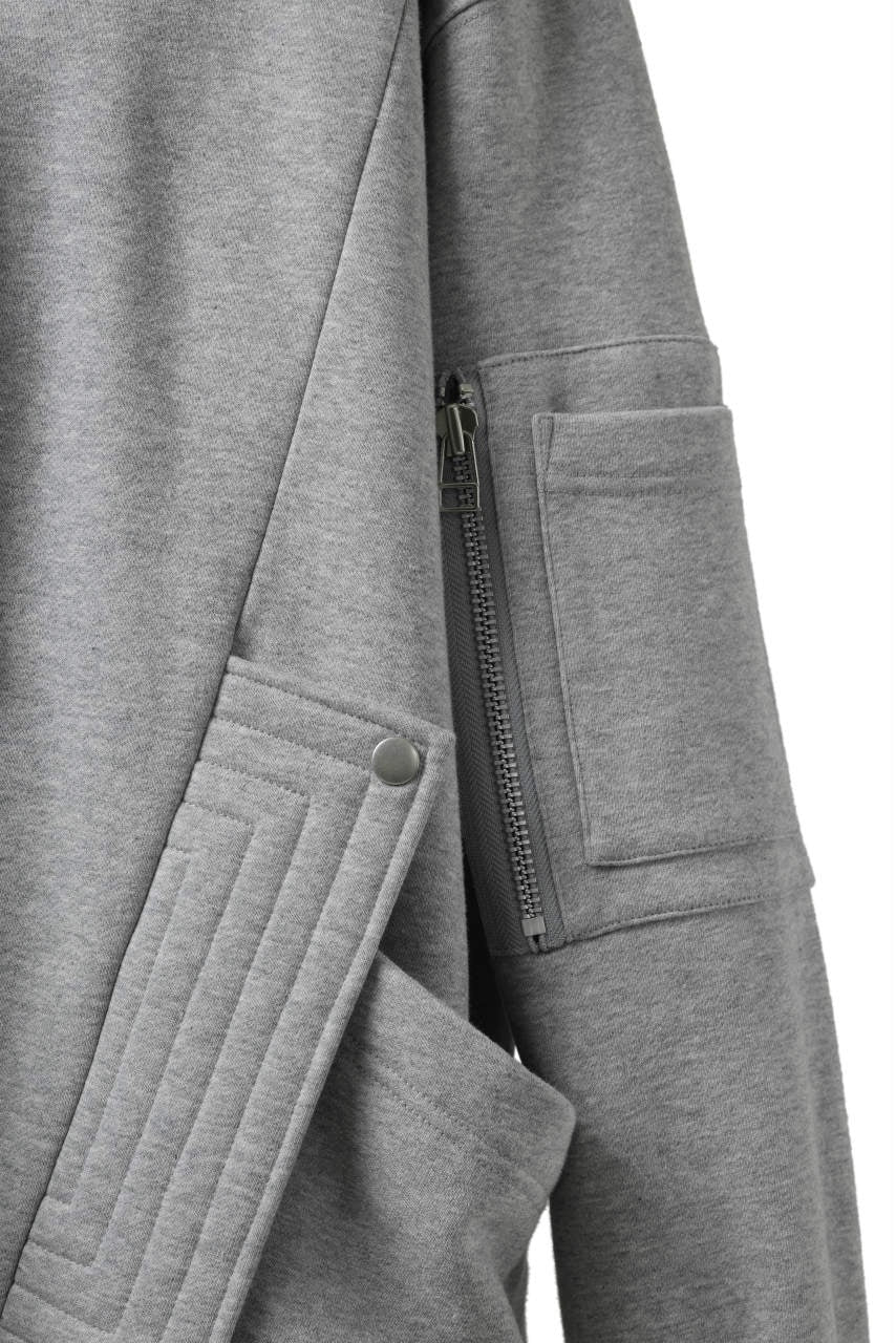 Military Style Relaxed Drop Shoulder Sleeve FLAP-DETAIL SWEAT HOODIE