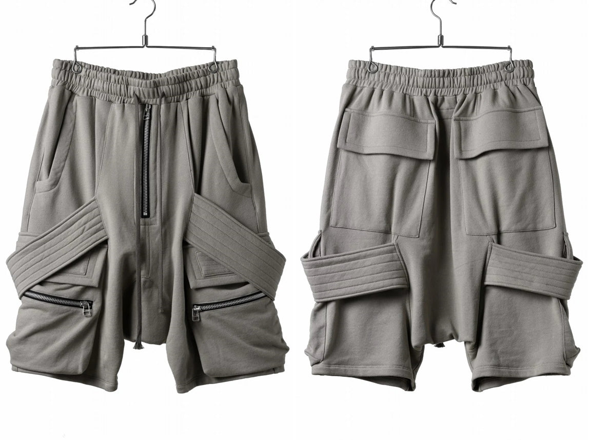 A.F Belted FLAP ZIP Cargo SARROUEL Shorts / Cotton Fleece-BB874