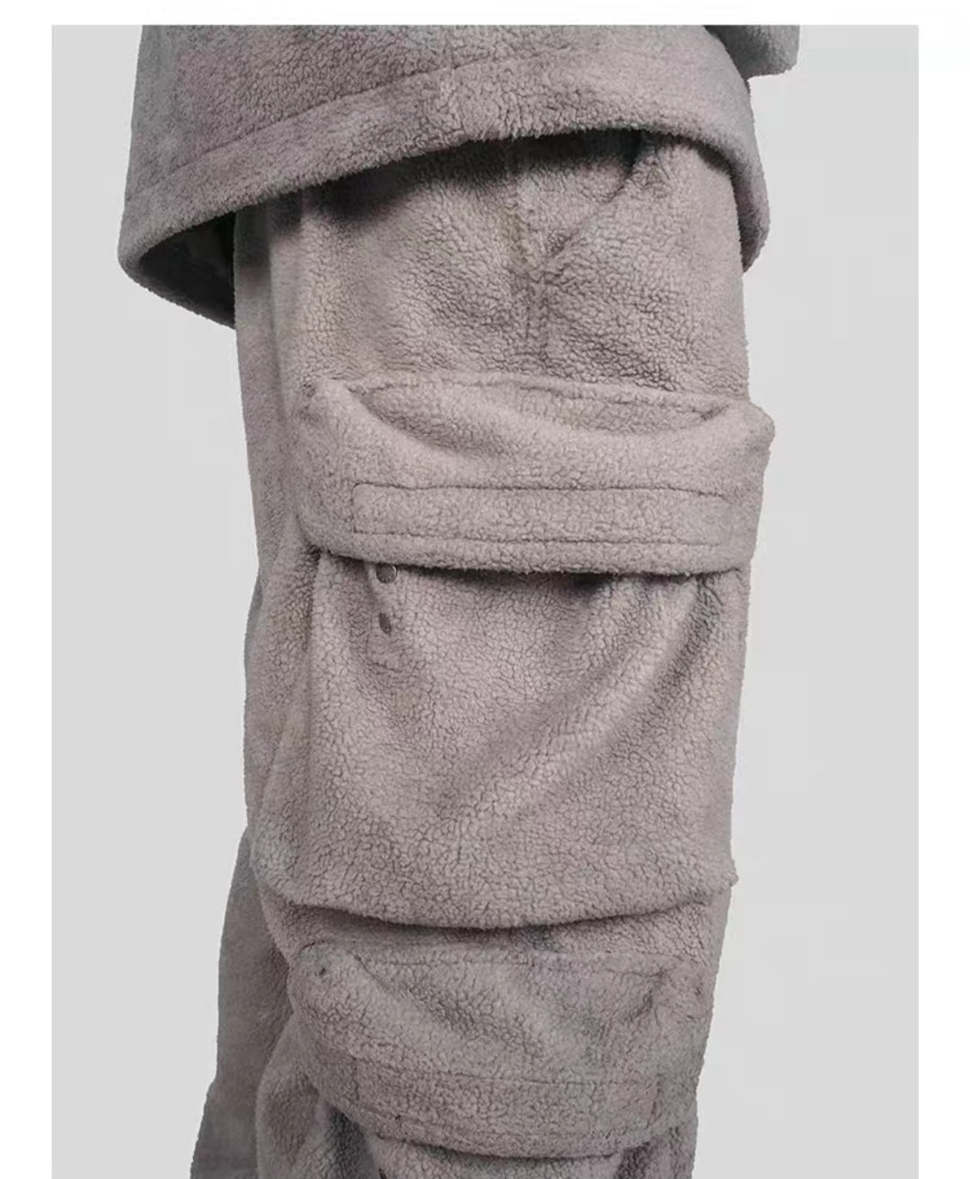 2077 Mens Winter Soft Casual Streetwear Loose POCKETS Trousers Kanye Bottom Zipper Trouser-BB298