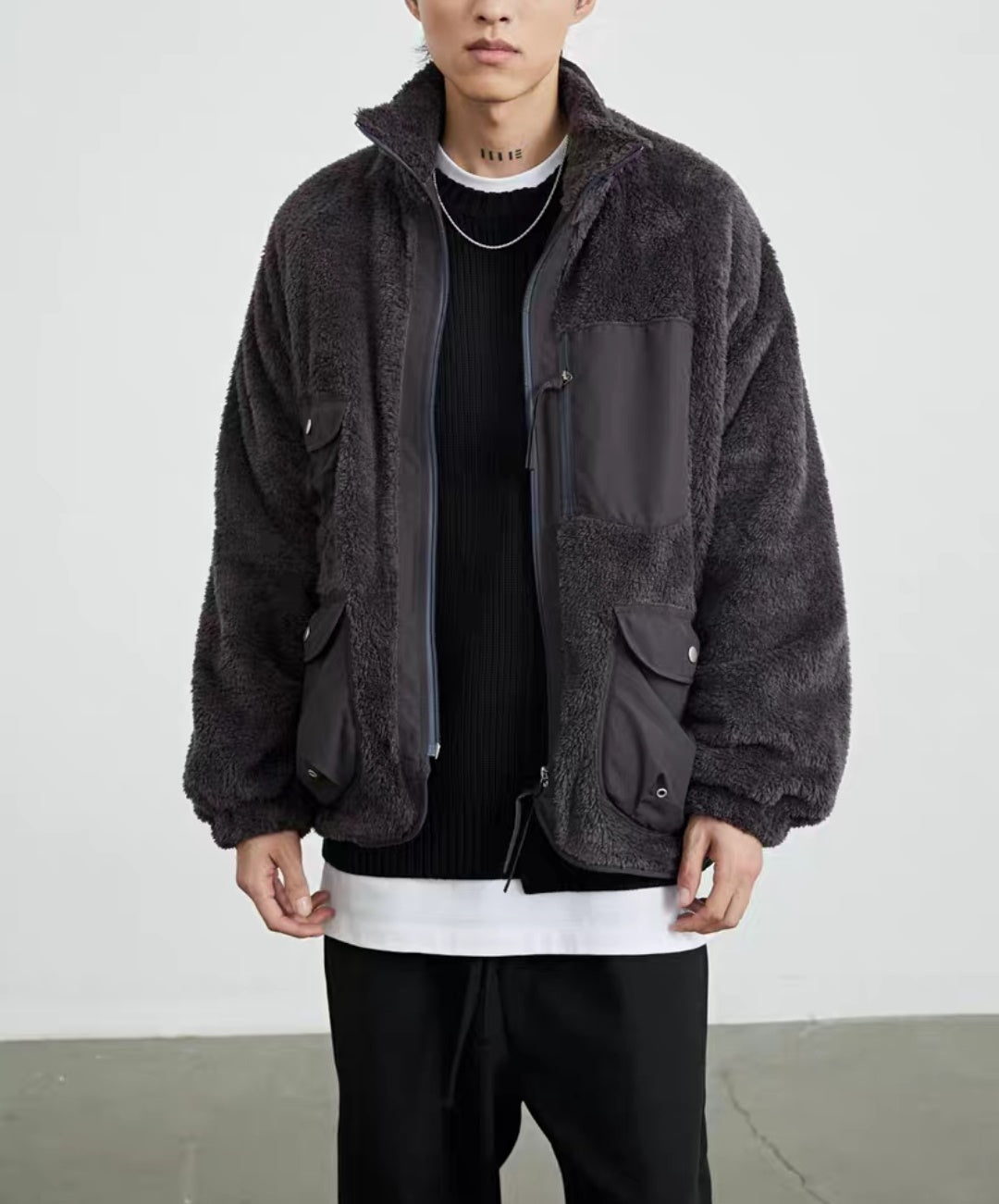 Furry anorak with hot sale a hood