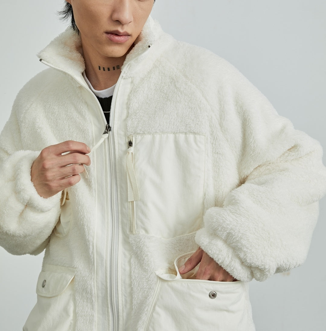 Oversized sherpa jacket with hood hotsell