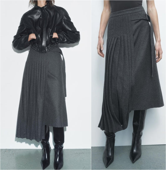 Detachable Wrap Skirt Women's Skirt Layer / Pleated Skirt
