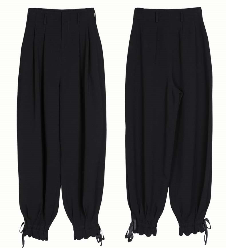 High-waisted turnip pants