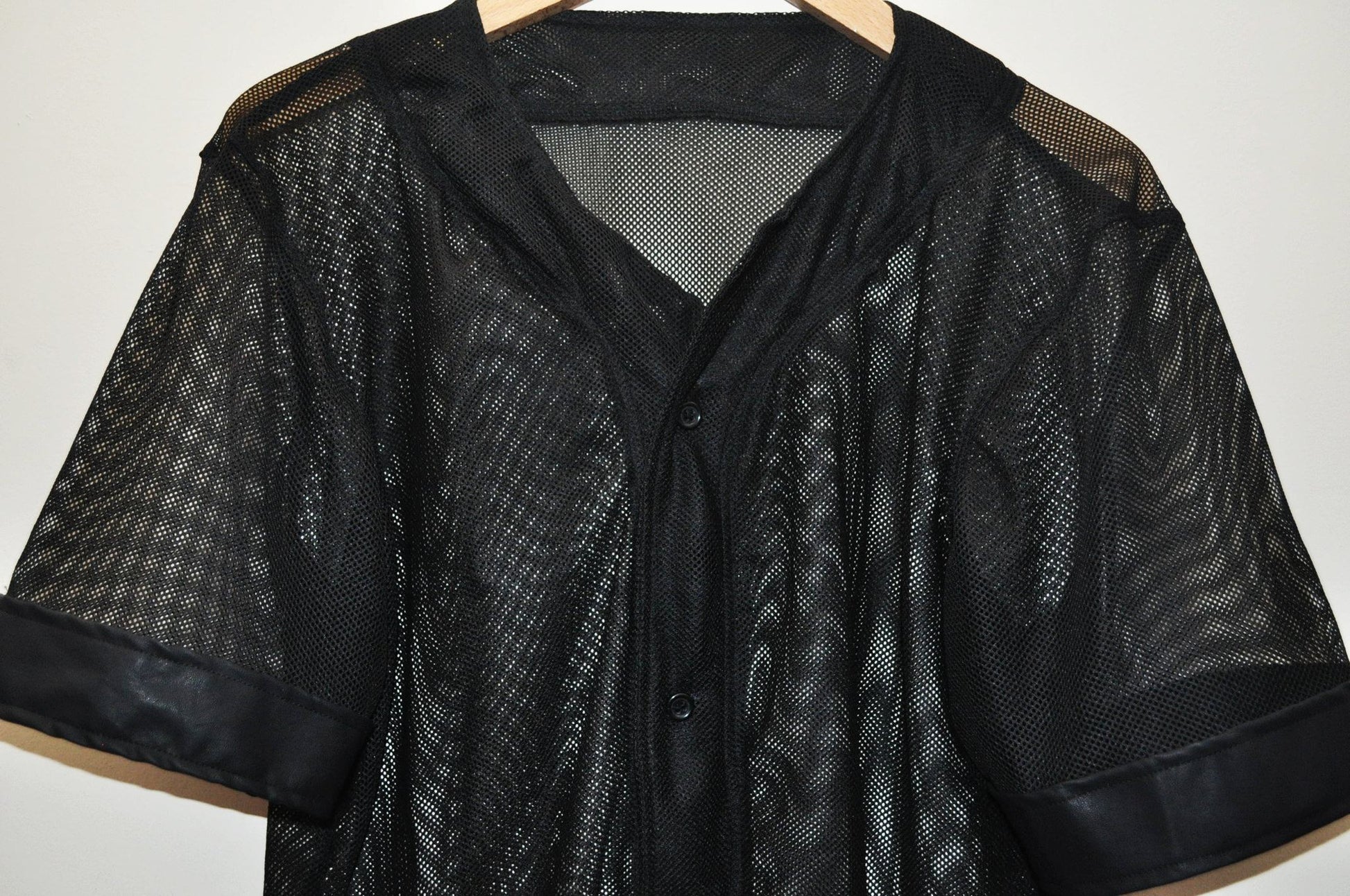 Black Mesh Full Button Custom Baseball Jerseys // Handmade-- – Ofelya ...