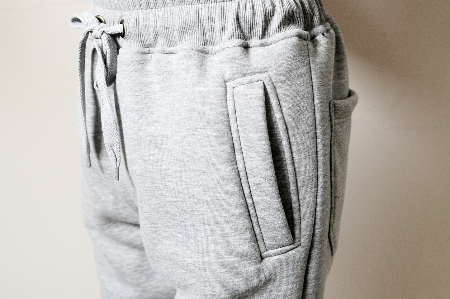 Quilted Ankle Sides and Front Panels Fit Skinny Track Sweatpant Trouser Pant
