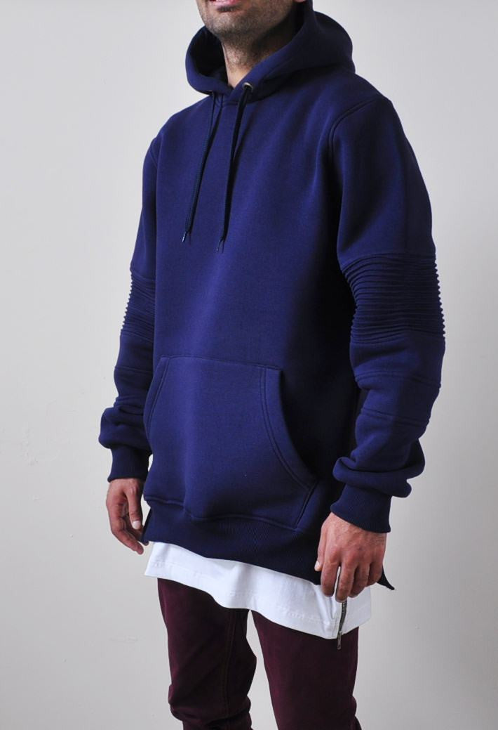 Pocket style slit pullover hoodie main image 1