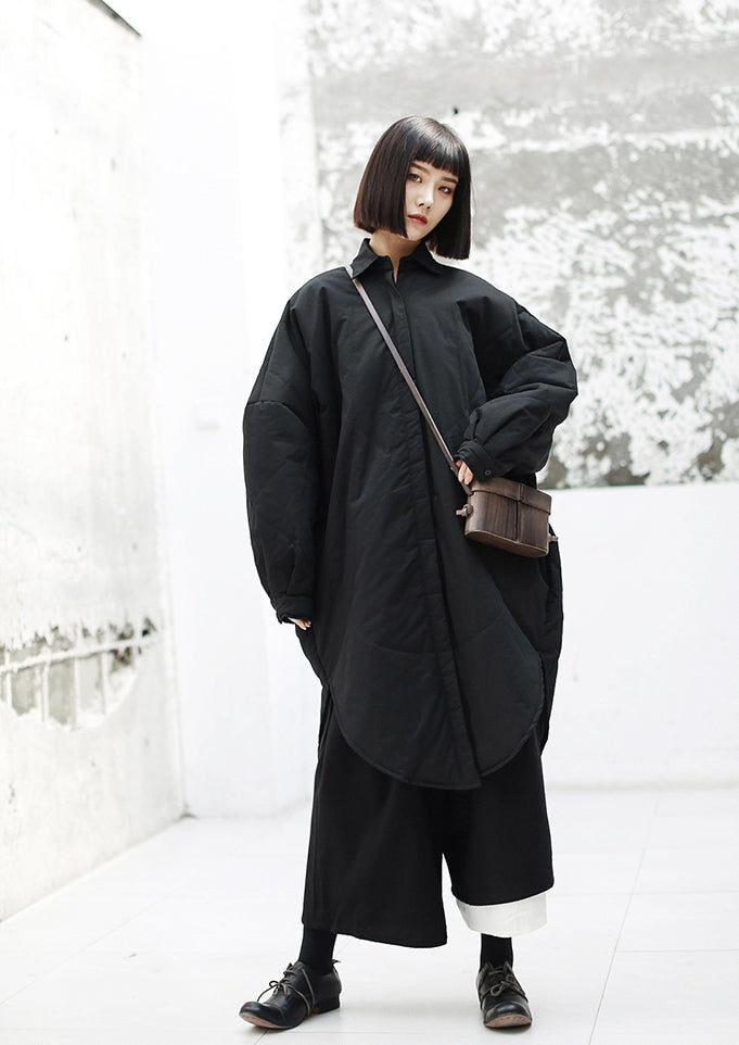 Dark Wind Japanese Loose Shirt Dress Mid-Length Cotton Coat Kimono Jacket Dark Wind Japanese Loose Shirt Dress Mid-Length Cotton Coat Kimono Jacket