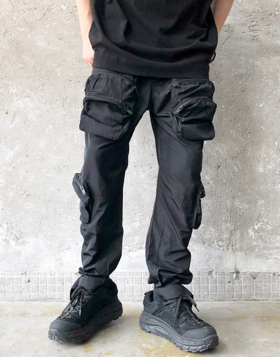 Multi Flap Pockets Drawstring Cargo Jogger Techwear Pants COFFEE KHAKI  BLACK | Jogger pants casual, Cargo joggers, Mini dress with sleeves