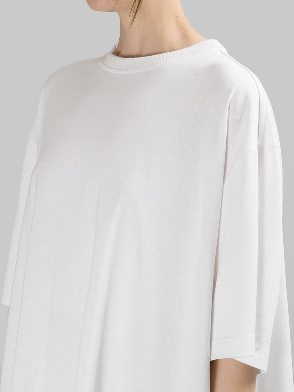 Asymmetrical Side Big Slit Viscose Cotton Oversized Relax Fit Top
