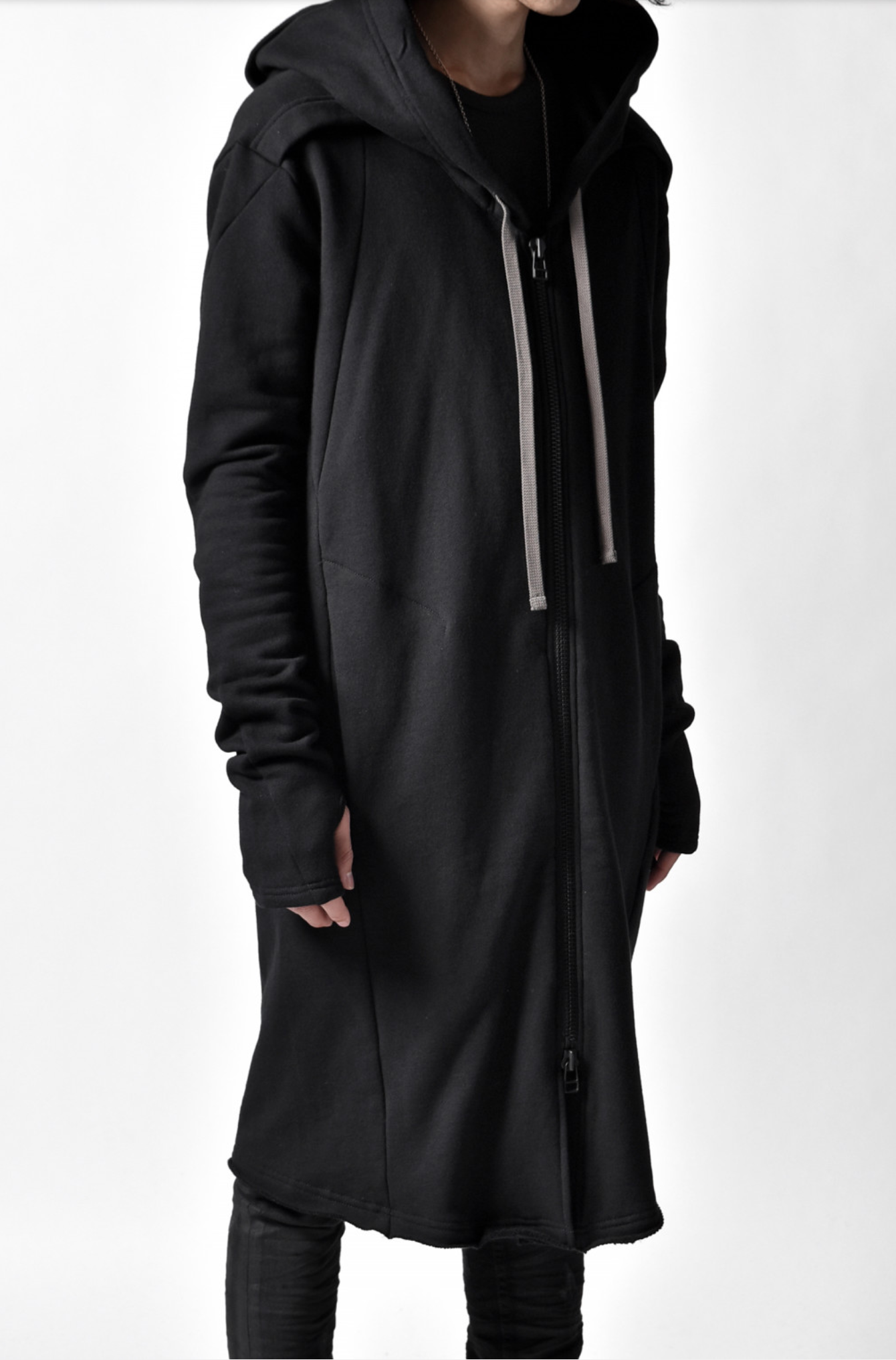 DarkShadow Long Oversized Full-zip Hoodie – Ofelya Boutique