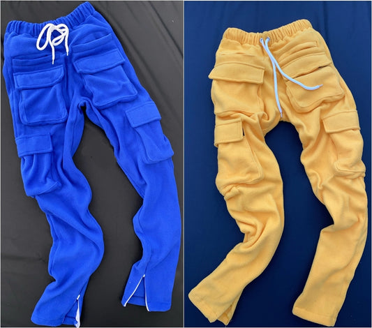 Women Push Buckle Front Pocket Side Tapered Carrot Pants Hiphop Streetwear  Neon Jogger