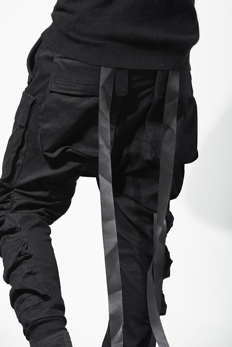 Relaxed Cutting Multi-pocket Cargo Construction Casual Tooling Streamers Beam Tactical Pants