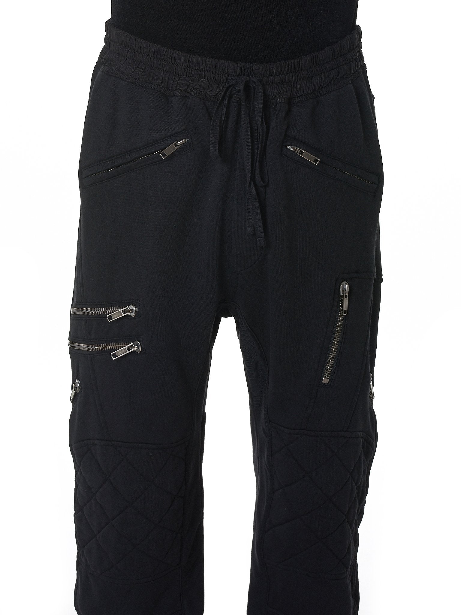 Biker joggers with on sale zippers