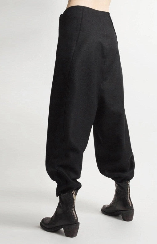 Three-Dimensional Cut High Waist Trousers Wide Leg Carrot Pants – Ofelya  Boutique