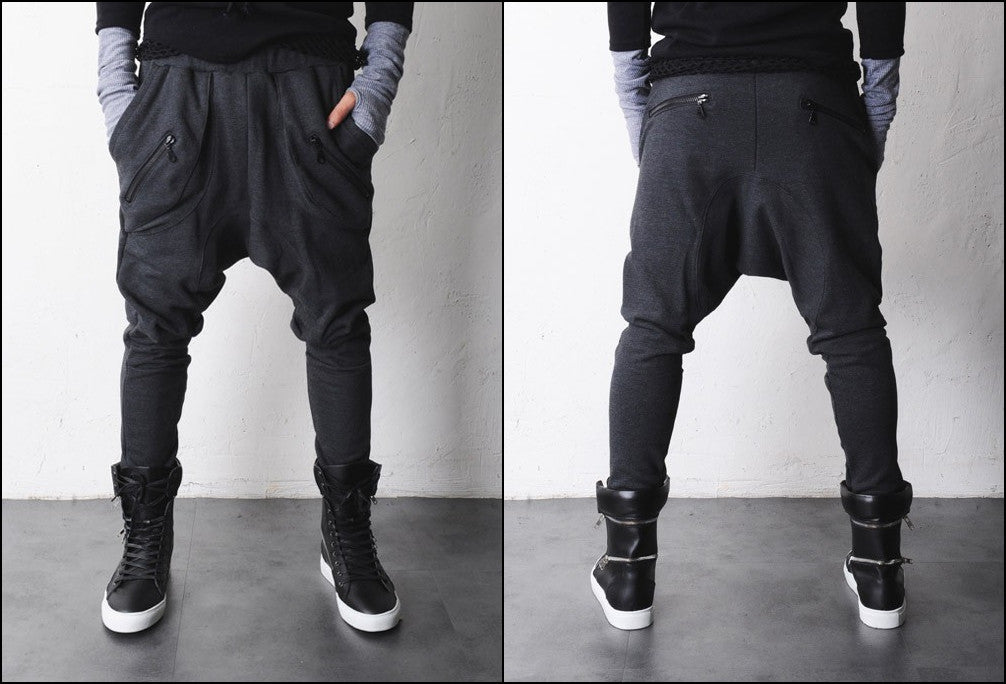 Men's Pants Low Crotch Trousers Dance Bandage Sweatpants (XXL, Black) :  : Clothing, Shoes & Accessories