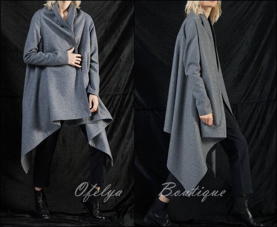 Autumn Original Ofelya Designs Woolen Coat Windbreaker Cardigan Jacket Women