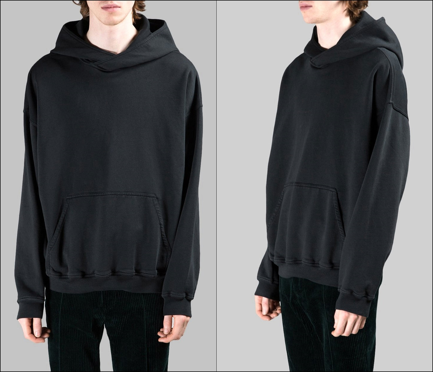 Activewear /Sportswear Oversized Drop Shoulder Hooded Sweatshirt Slashed Hoodie / College Sweatshirt / drop shoulders