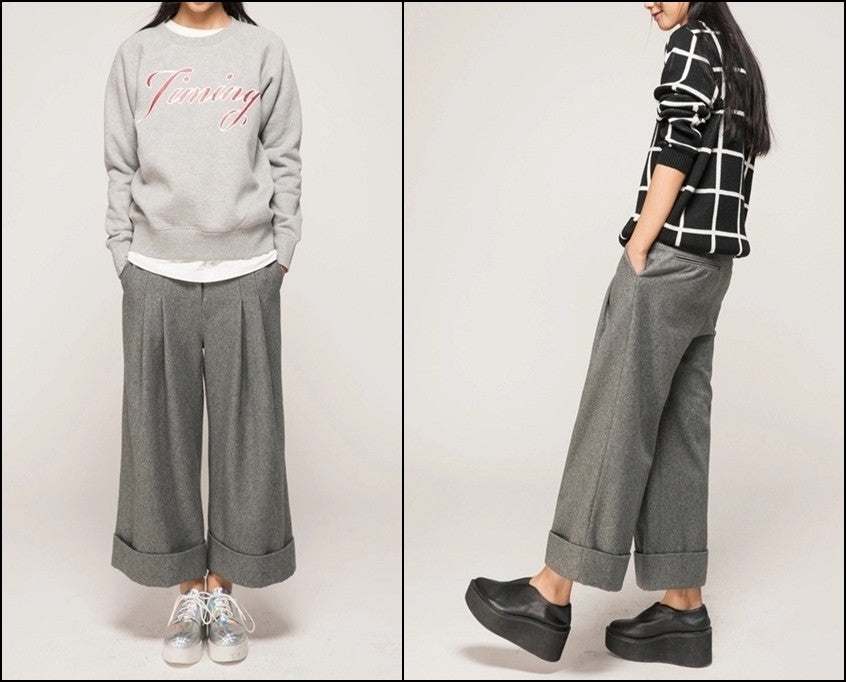 Women's Thick Winter Velvet Wool Pants – Spiky Lemon Store